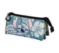Disney Lilo y Stitch Aloha-Portatodo Triple FAN 2.0, Azul, 23 x 11 cm