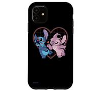 Disney Lilo y Stitch Angel se besan en forma de corazón Carcasa para iPhone 11