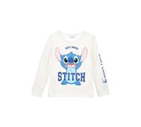 Disney Lilo y Stitch, camiseta de manga larga, para niña, blanco, 4 años