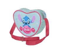 Disney lilo y stitch candy-bolso corazón casual, azul, 21 x 15,5 cm