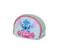Disney Lilo y Stitch Candy-Monedero Oval Casual, Azul, 12 x 9 cm