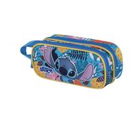 Disney Lilo y Stitch Colors-Estuche Portatodo 3D Doble, Turquesa, 22 x 10 cm