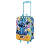 Disney Lilo y Stitch Colors-Maleta Trolley Soft 3D, Turquesa, 17 x 33 x 52 cm, Capacidad 26 L