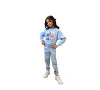 Disney Lilo y Stitch - Conjunto de chándal para niñas, sudadera recortada y pantalones de chándal para niñas adolescentes de 5 a 15 años, azul, 14-15 años