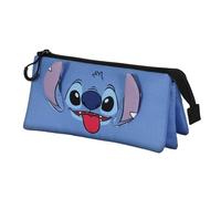 Lilo y Stitch Cool-Estuche Portatodo Triple, Azul, 23 x 11 cm