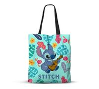 Disney Lilo y Stitch Guitar-Bolsa de la Compra Shopping FAN, Verde, 33 x 40 cm