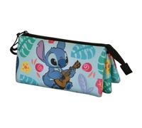 Disney Lilo y Stitch Guitar-Estuche Portatodo Triple, Verde, 23 x 11 cm