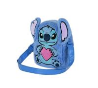 Disney Lilo y Stitch Heart-Bolso Bandolera Action Plush, Azul