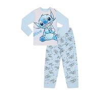 Disney Lilo y Stitch - Juego de pijama largo para niñas, pijamas para niños, Morado (, 10-11 años