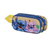 Disney Lilo y Stitch Ocean-Estuche Portatodo 3D Doble, Azul, 22 x 10 cm