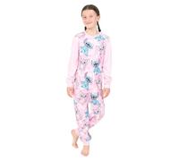 Disney Lilo y Stitch - Pijama de felpa para niñas Stitch & Angel, rosa, todo en uno, rosa, 14-15 años