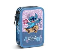 Disney Lilo y Stitch Skate-Estuche Plumier Completo Triple, Lila, 14 x 21 cm