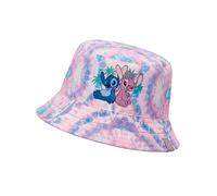 Disney Lilo y Stitch Sombrero de Pescador para Niña, Bucket Hat Angel y Stitch, Sombrero Playa Infantil, Rosa, Talla Única