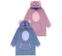 Disney Lilo y Stitch Sudadera Manta Reversible para Niña, Stitch y Angel Sudadera con Capucha Oversize Niña, Multicolor Talla Única