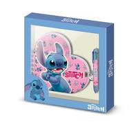 Disney Lilo y Stitch Surprise-Pack de Diario Corazón + Bolígrafo de 6 Colores, Azul