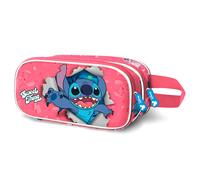 Disney lilo y stitch thing-estuche portatodo 3d doble, rosa, 22 x 9,5