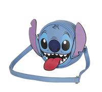Disney Lilo y Stitch Tongue-Bolso Redondo, Azul, 18,5 x 18,5 cm
