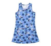 Disney Lilo y Stitch Vestido Niña, Diseño Tropical, Vestido de Verano para Niña, Vestido Manga Corta para Niña, Algodón Suave, Talla 3 Años, Azul