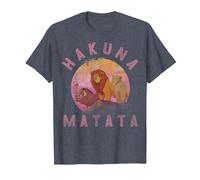 Disney Lion King Hakuna Matata Pride Rock Group Portrait Camiseta, Hombre, Azul Jaspeado, XXL