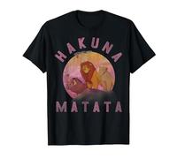 Disney Lion King Hakuna Matata Pride Rock Group Portrait Camiseta, Hombre, Negro, S