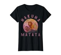 Disney Lion King Hakuna Matata Pride Rock Group Portrait Camiseta, Mujer, Negro, S