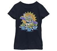 Disney Little, Big Pixar Toy Story Vintage Buzz Girls Camiseta de manga corta, Azul marino, X-Large
