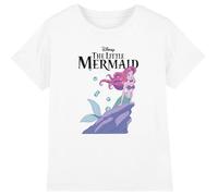 Disney Little Mermaid Anime Rock Girls T Shirt, White Camiseta para Niñas