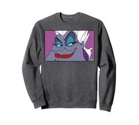 Disney Little Mermaid Ursula Comic Artsy Fleece Sudadera, Unisex para adultos, Jaspeado Oscuro, S