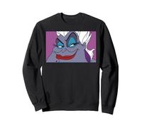 Disney Little Mermaid Ursula Comic Artsy Fleece Sudadera, Unisex para adultos, Negro, S