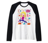 Disney Lizzie McGuire Cartoon Lizzie Daily Life Icon Collage Camiseta Manga Raglan