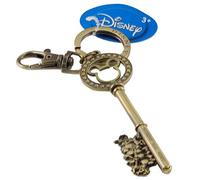 Disney Llave maestra de oro con cuentas de gemas llavero de peltre