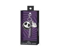 Disney Llavero con texto en inglés Nightmare Before Christmas, color negro, 7 x 7 cm