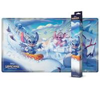 Disney Lorcana JCC: DLC PLAYMAT A_S14_EN/FR/DE/IT/ES - Alfombrilla de Juego | Con Stitch & Angel in Winterspell, protección de cartas para jugar y coleccionar, escritorio o alfombrilla de mouse