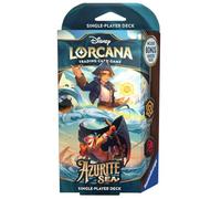 Ravensburger - Disney Lorcana Azurite Sea, Mazo para un Jugador Ámbar y Rubí, Juego de Mesa, Juego de Cartas, Juego de Estrategia, Juego Niños 8 Años o Más, Regalos Niños 8 Años, Accesorios