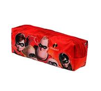 Disney Los Increíbles Family-Estuche Portatodo Cuadrado, Rojo, 21 x 7 cm