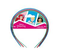 Disney - Lote de 3 diademas: Ariel, Cenicienta y Jasmine - Coloridas con purpurina - Puntas antideslizantes para sujeción perfecta - Accesorios oficiales princesas Disney - Todo tipo de cabello