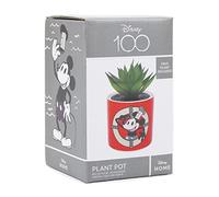 Disney Maceta de Mickey Mouse con planta sintética de 11,7 cm, maceta para interiores y hogar, mini maceta con regalos suculentos artificiales, adornos de Mickey Mouse