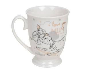 Disney Magical Beginnings 101 Dálmatas - Taza en caja de regalo, diseño con texto "I Love You Mum"