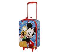 Disney-Maleta Trolley Soft 3D, 17 x 33 x 52 cm, Capacidad 26 L, Azul Mickey Mouse
