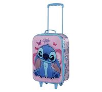Disney-Maleta Trolley Soft 3D, 17 x 33 x 52 cm, Capacidad 26 L, Rosa Stitch