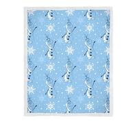 Disney Manta de Felpa con Forro de Sherpa con Licencia Oficial Frozen, Manta cálida y Supersuave | Diseño «Forever hogar, Las Fiestas de Pijamas y el Camping. 100 x 150 cm