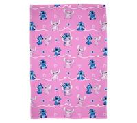 Disney Manta de Forro Polar Oficial Lilo y Stitch | Súper Suave y cálida | Diseño “Chill hogar, Dormitorio, pijamadas y Camping | 100 × 150 cm
