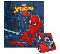 Disney Manta para Sofa de Felpa, Stitch Manta - Baby Yoda Manta Sofa Súper Suave 150 x 130 - Mantas para Sofa y Cama - Lilo y Stitch Regalos Niños (Azul Spiderman)