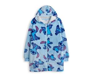 Disney Manta portátil para niñas Lilo & Stitch | Sudadera con Capucha de Forro Polar con Personaje Bordado en Acuarela, Morado y Azul para niños | Jersey con Capucha cómodo y Pesado