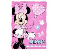 Disney Manta Sherpa Minnie Mouse, Rosa y Blanco, 100x140 cm, Poliéster
