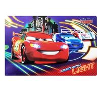 Disney Mantel individual lavable de plástico Cars Lead With Light PVC antimanchas para desayuno y almuerzo 44 x 28 cm