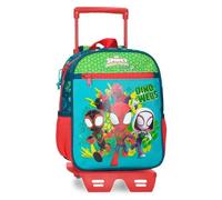 Disney Marvel Dino-Webs Mochila infantil, mochila escolar, fabricada en Poliéster, bolsillos laterales, tirantes anchos ajustables de Joumma Bags