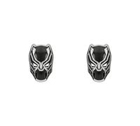 Disney Marvel E600217L - Pendientes de tuerca de acero inoxidable con diseño de pantera negra, talla única, Plata de ley