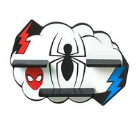 Disney Marvel Spider-Man Estantería de Pared pequeña, estantería de Almacenamiento para niños de Montaje en Pared, Estantes flotantes de Madera para Dormitorio y Sala de Juegos