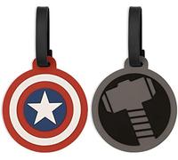 Disney Marvel Thor y Capitán América - Juego de 2 etiquetas de equipaje multicolor